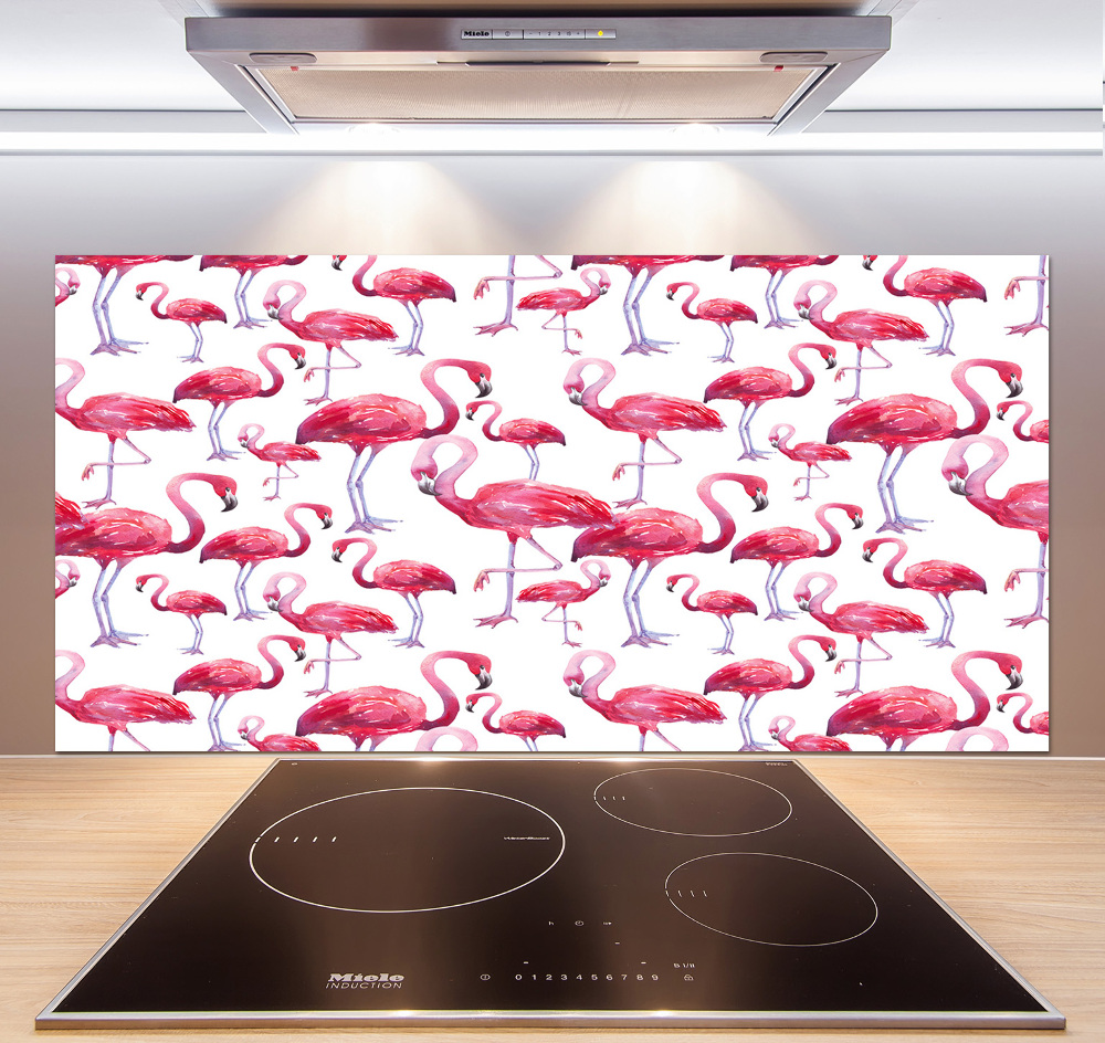 Kitchen splashback Flamingos