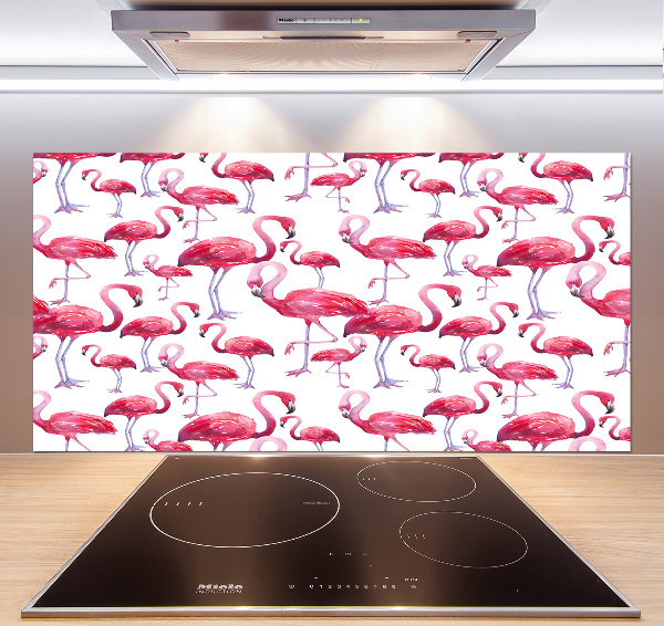 Kitchen splashback Flamingos