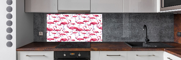 Kitchen splashback Flamingos