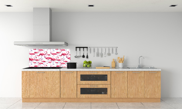 Kitchen splashback Flamingos