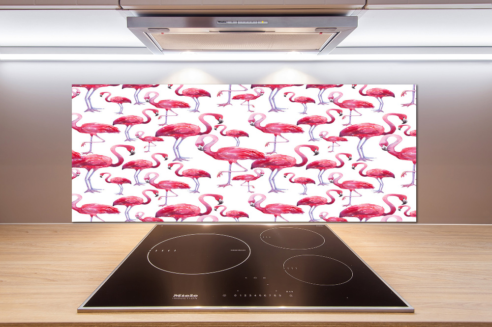 Kitchen splashback Flamingos