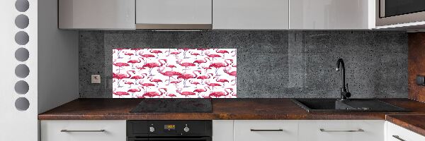 Kitchen splashback Flamingos