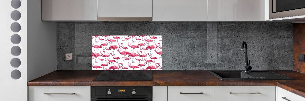 Kitchen splashback Flamingos