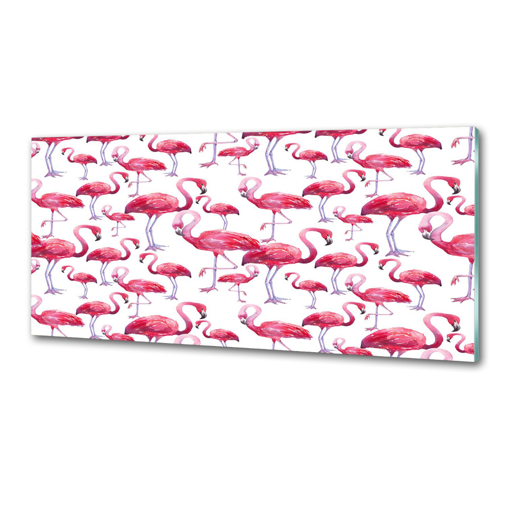 Kitchen splashback Flamingos