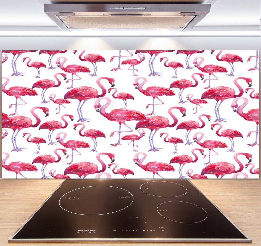 Kitchen splashback Flamingos