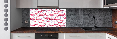 Kitchen splashback Flamingos