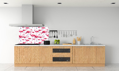 Kitchen splashback Flamingos