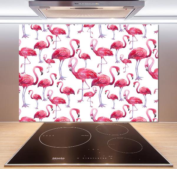 Kitchen splashback Flamingos