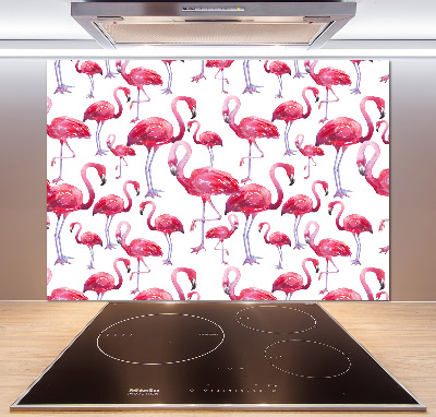 Kitchen splashback Flamingos