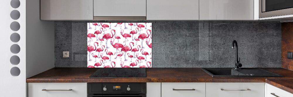 Kitchen splashback Flamingos