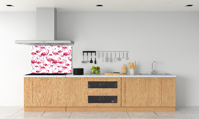 Kitchen splashback Flamingos