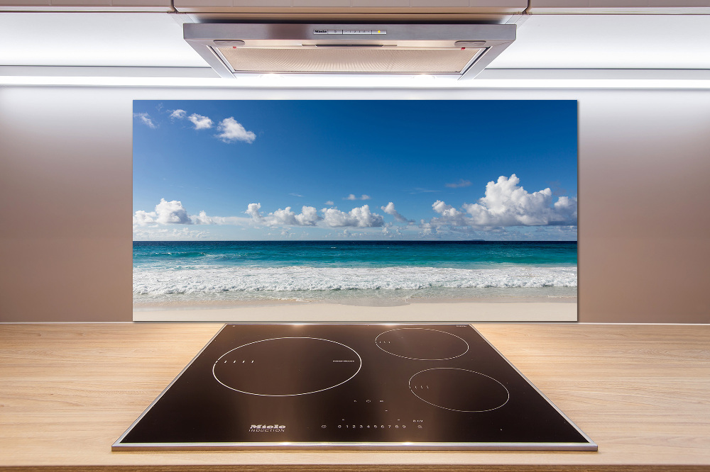 Cooker splashback Seychelles beach