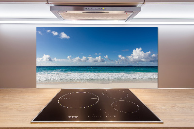 Cooker splashback Seychelles beach