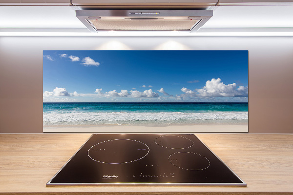 Cooker splashback Seychelles beach