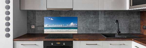 Cooker splashback Seychelles beach