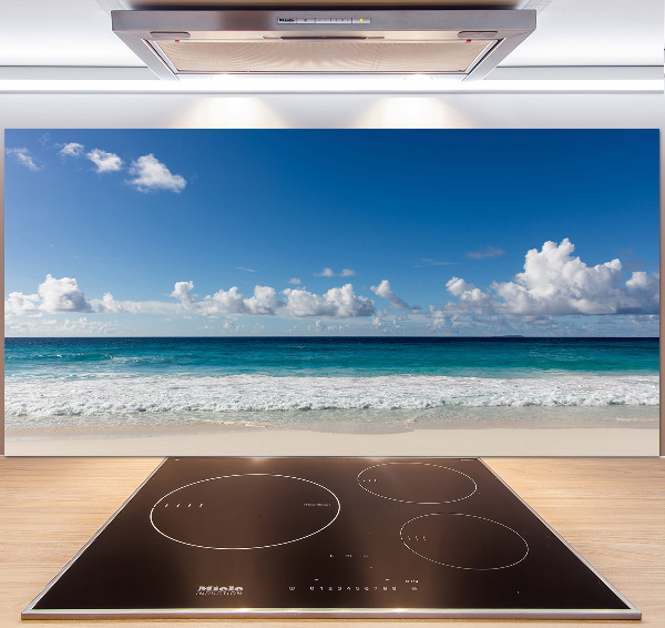 Cooker splashback Seychelles beach