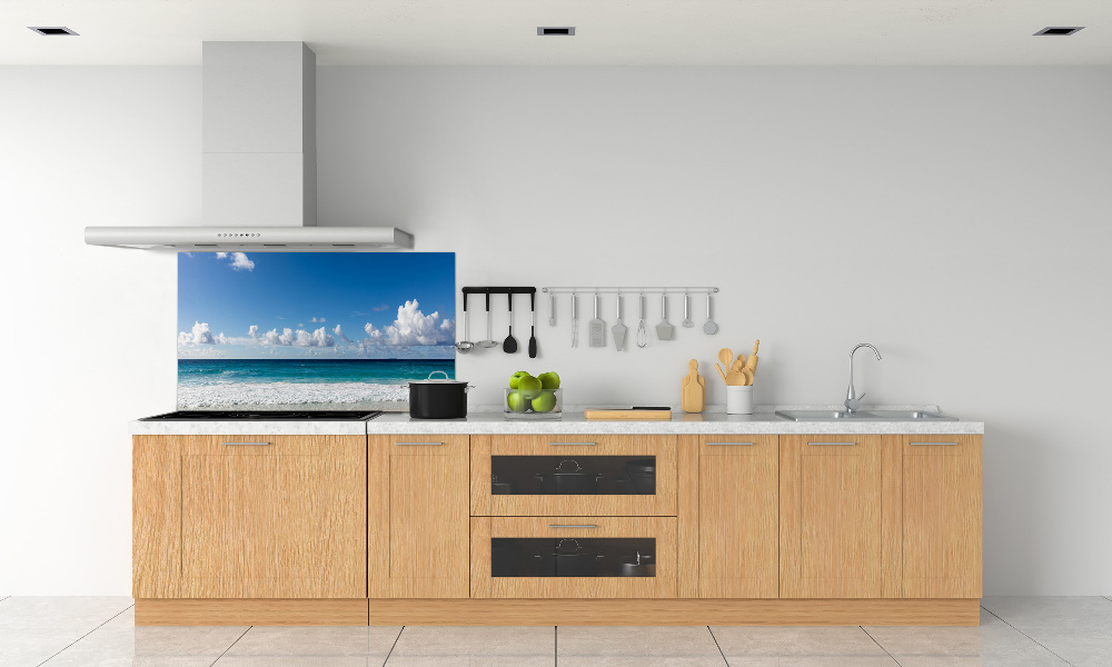 Cooker splashback Seychelles beach