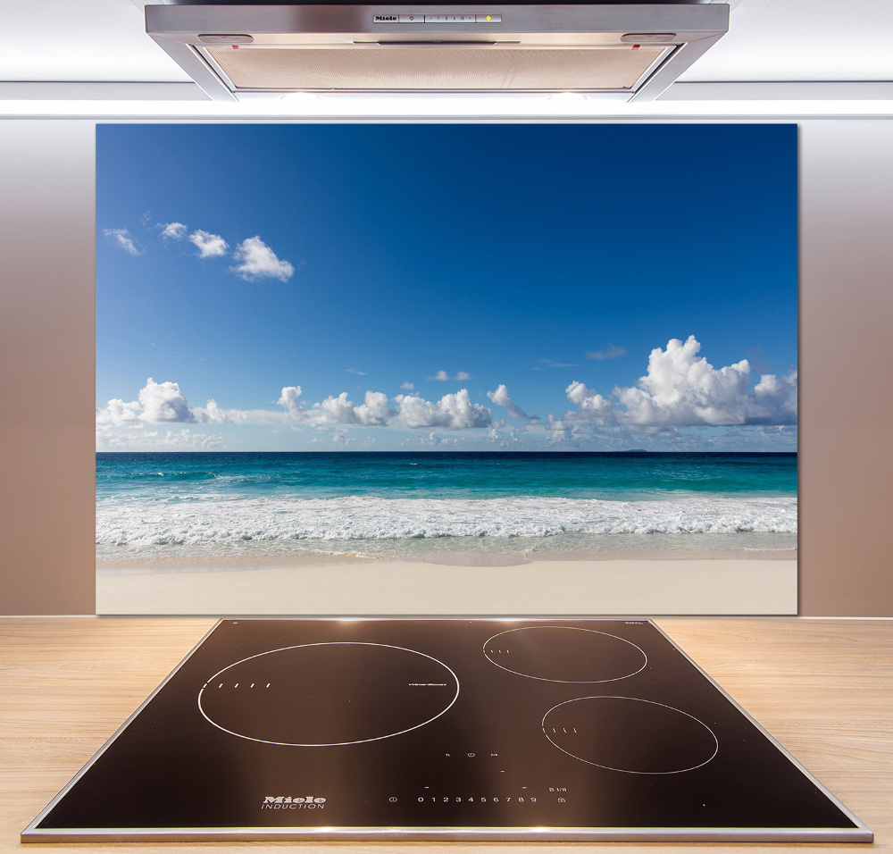 Cooker splashback Seychelles beach