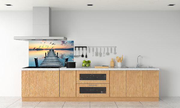 Cooker splashback Wooden pier