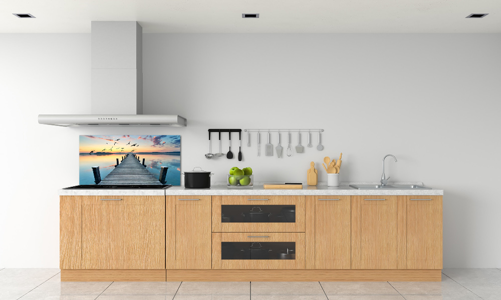 Cooker splashback Wooden pier