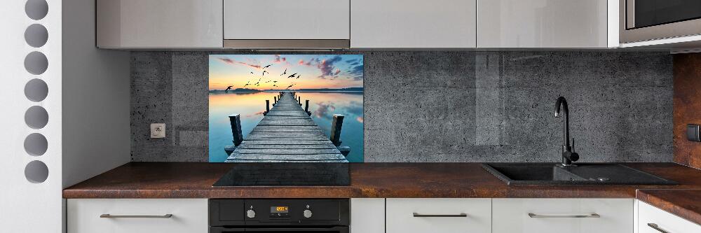 Cooker splashback Wooden pier