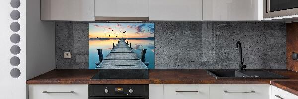 Cooker splashback Wooden pier