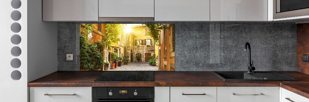 Cooker splashback Italian streets