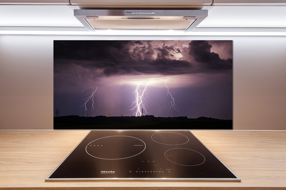 Cooker splashback Thunderstorm