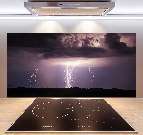 Cooker splashback Thunderstorm