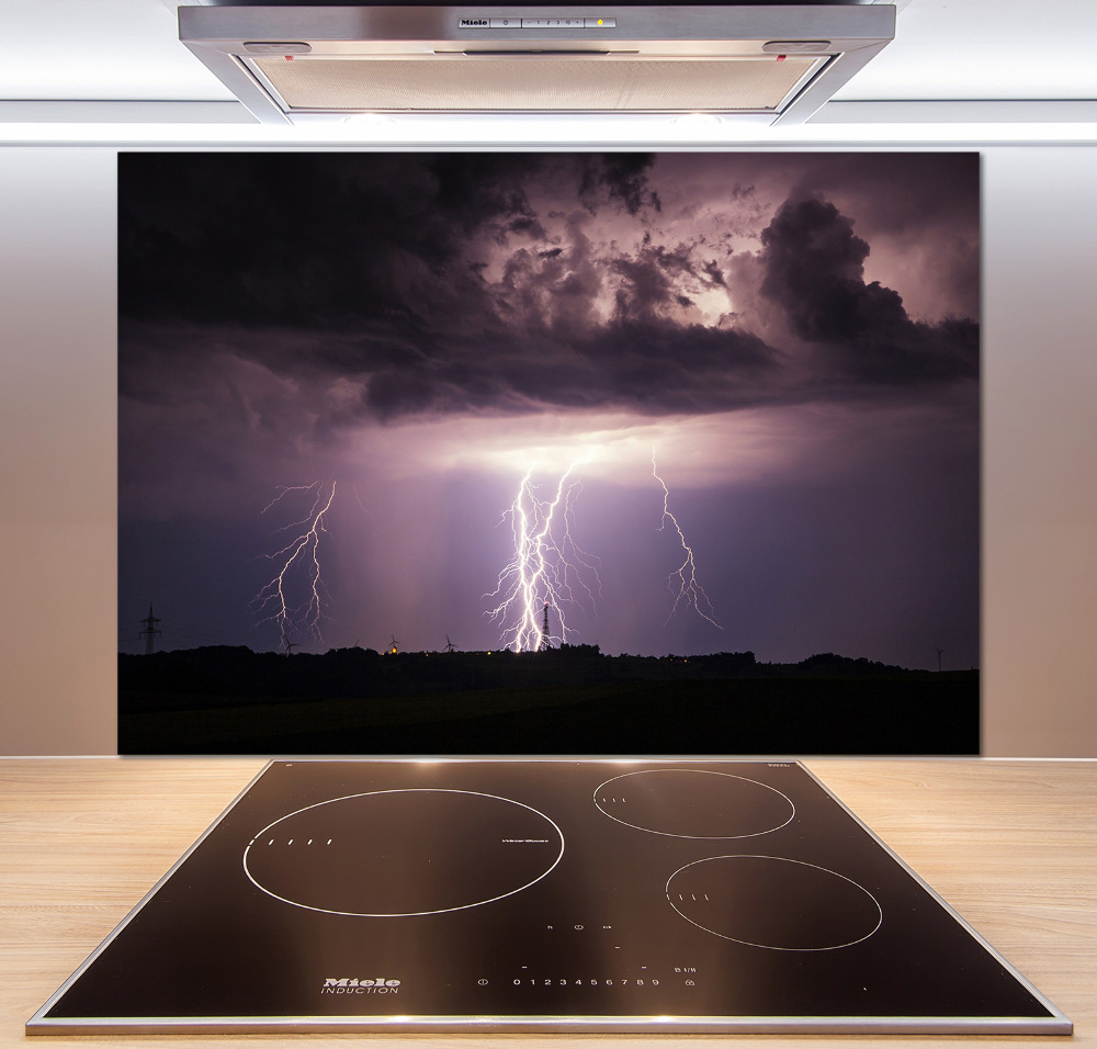 Cooker splashback Thunderstorm