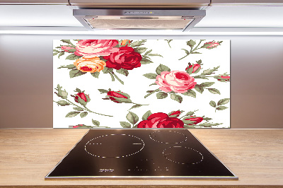 Kitchen wall panels Roses