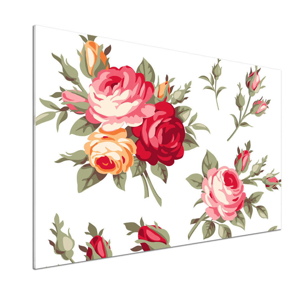 Kitchen wall panels Roses