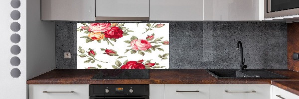 Kitchen wall panels Roses