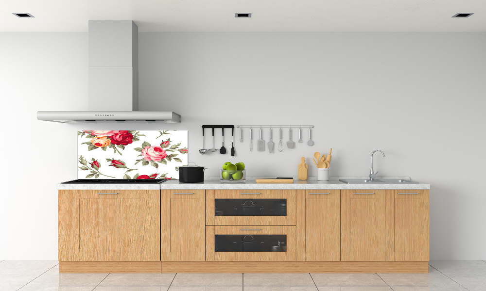 Kitchen wall panels Roses