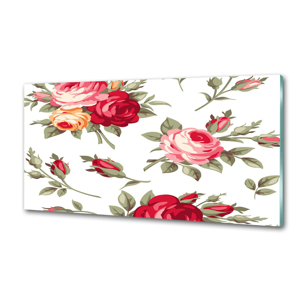 Kitchen wall panels Roses