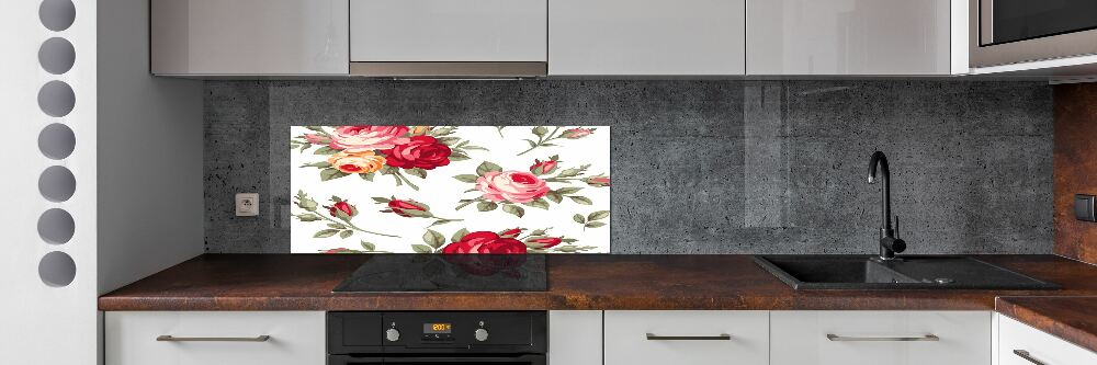 Kitchen wall panels Roses