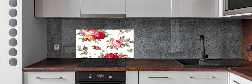 Kitchen wall panels Roses