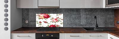 Kitchen wall panels Roses