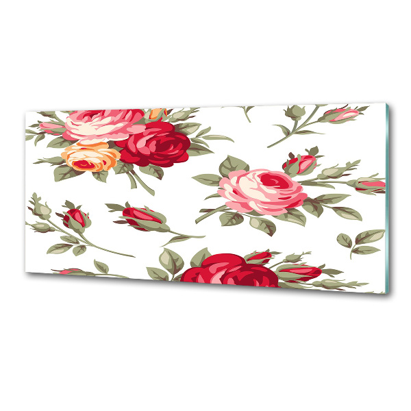 Kitchen wall panels Roses