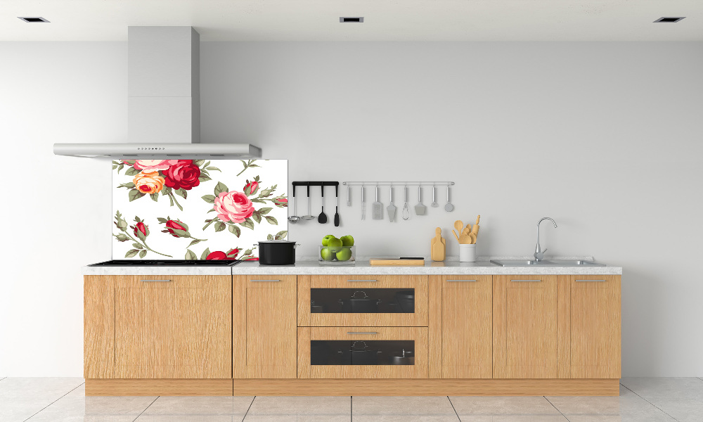 Kitchen wall panels Roses