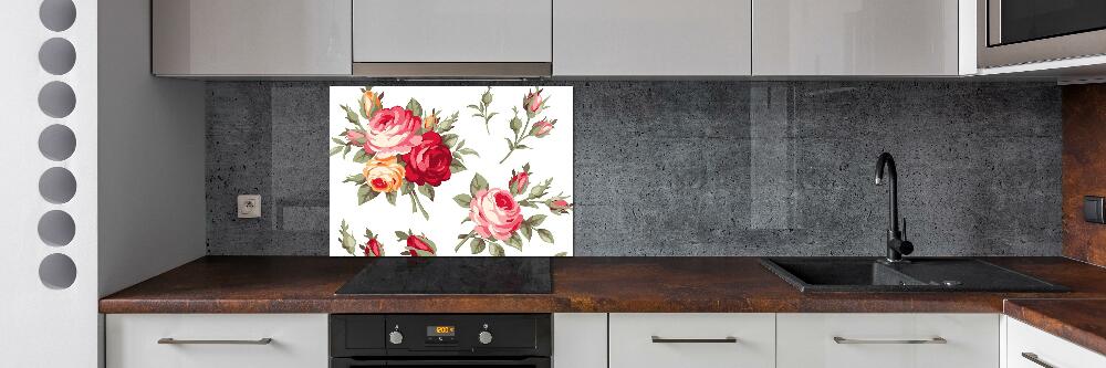 Kitchen wall panels Roses