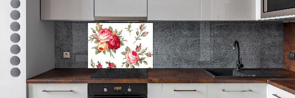 Kitchen wall panels Roses