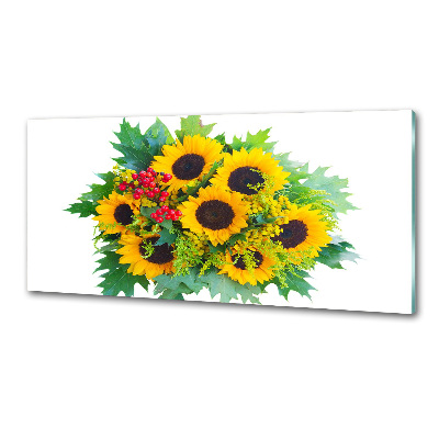 Kitchen splashback Bouquet of sunflowers