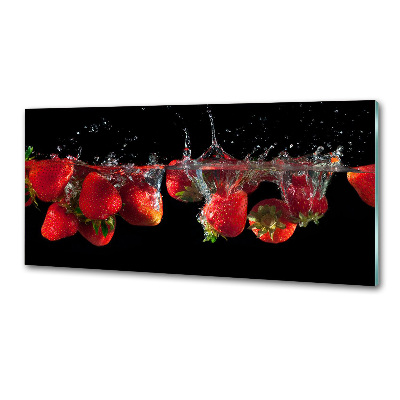 Cooker splashback Strawberries under water