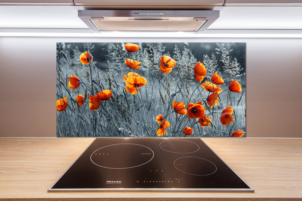 Kitchen splashback Field poppy seed