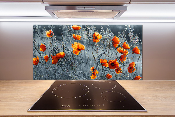 Kitchen splashback Field poppy seed