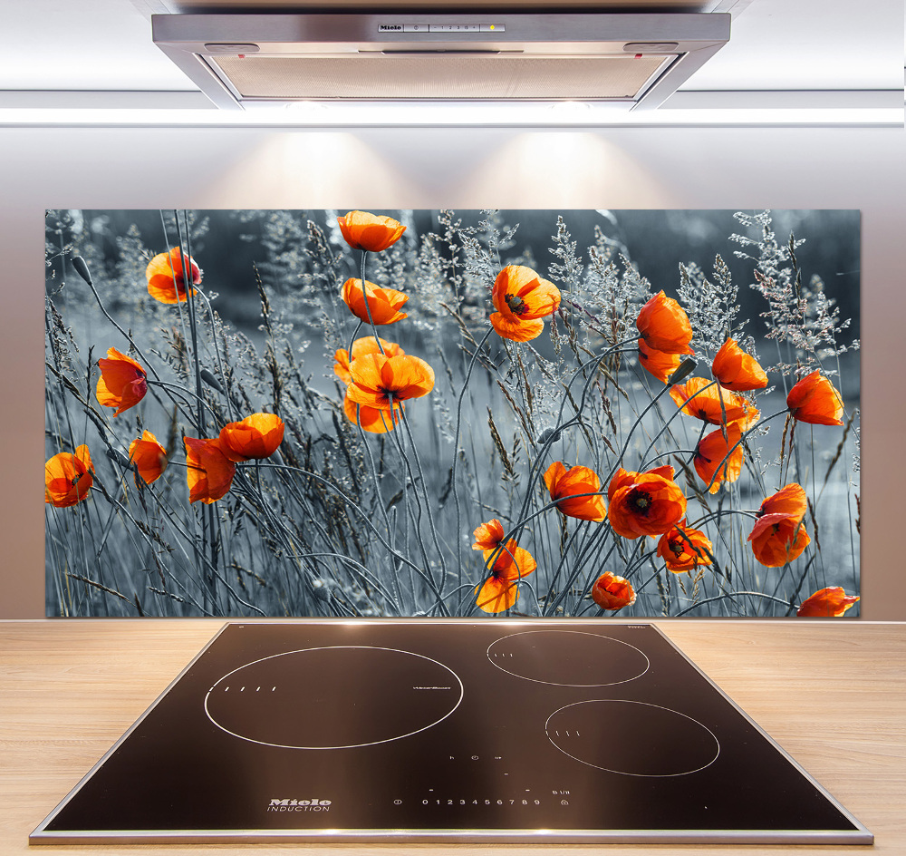 Kitchen splashback Field poppy seed