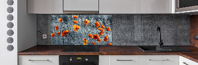 Kitchen splashback Field poppy seed