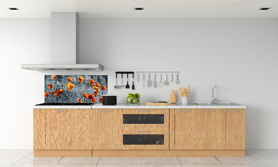 Kitchen splashback Field poppy seed