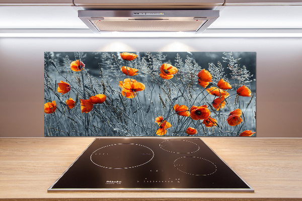 Kitchen splashback Field poppy seed